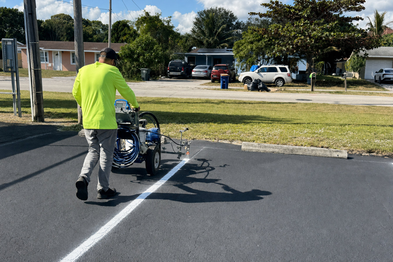 Parking lot maintenance